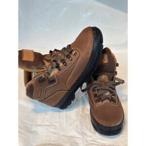 VINTAGE Timberland 95311 Brown Leather Trail Ankle Boots Lace Up Size 8.5